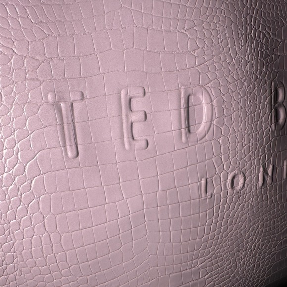 Ted Baker Tote Bag Large Croc Embossed Lilac Pink The Icon Tote London Barbiecor - Picture 3 of 14